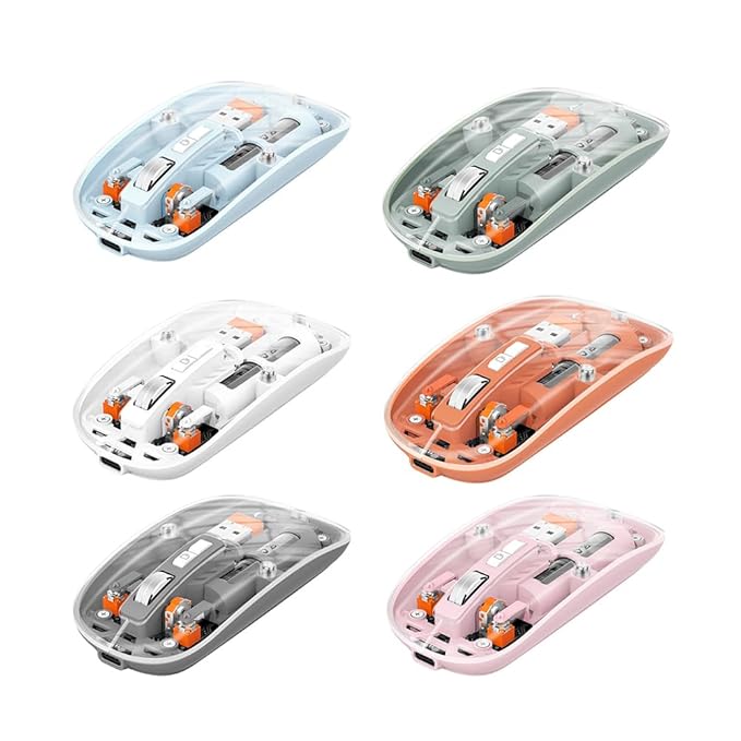 CrystalGlide™ Transparent Wireless Mouse – Sleek. Silent. Smart.
