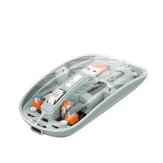CrystalGlide™ Transparent Wireless Mouse – Sleek. Silent. Smart.