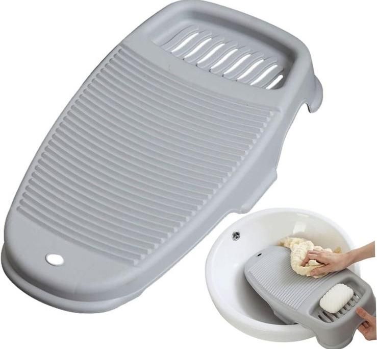 ScrubMate™ – Anti-Slip Washboard with Built-in Soap Tray