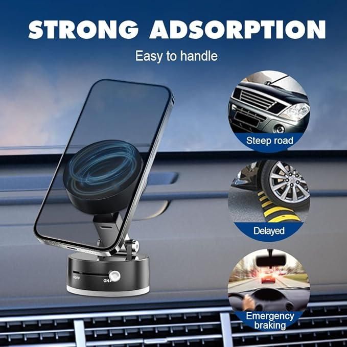 MagLock Pro™ – Precision Vacuum Magnetic Phone Stand