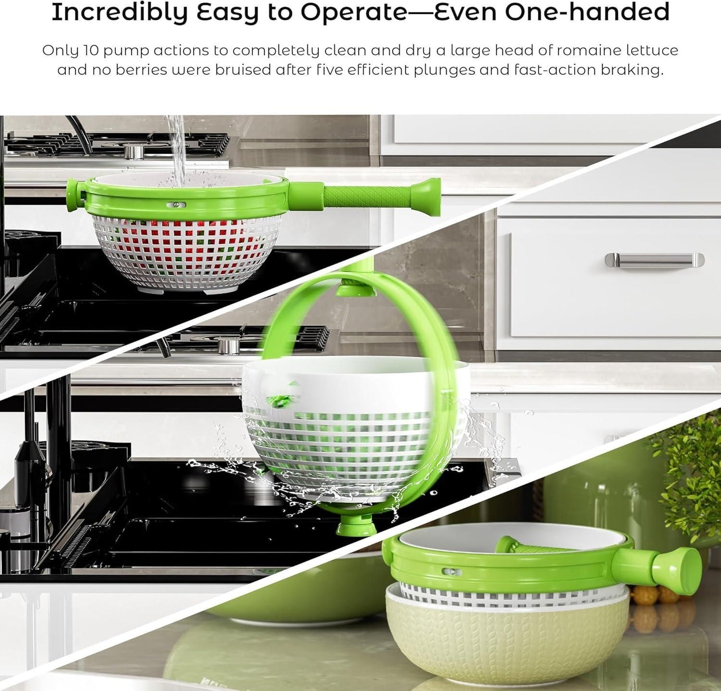 SpinFresh™ – 2-in-1 Spinning & Straining Colander