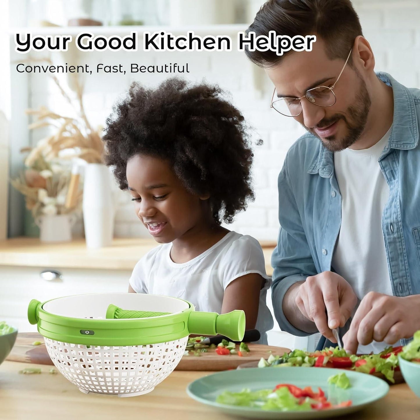 SpinFresh™ – 2-in-1 Spinning & Straining Colander