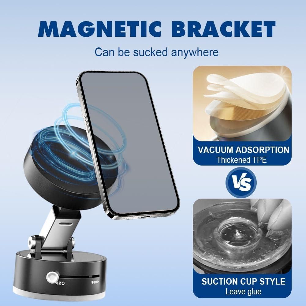 MagLock Pro™ – Precision Vacuum Magnetic Phone Stand