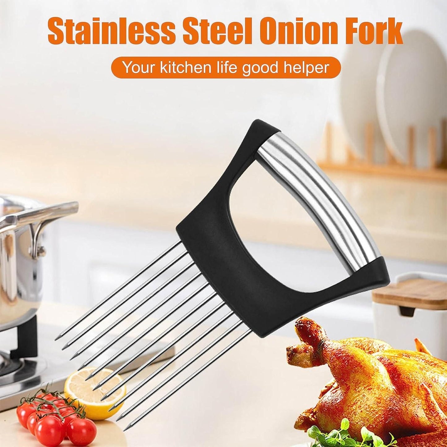 SliceMaster™ – Stainless Steel Slicing Guide Holder (Pack of 2)